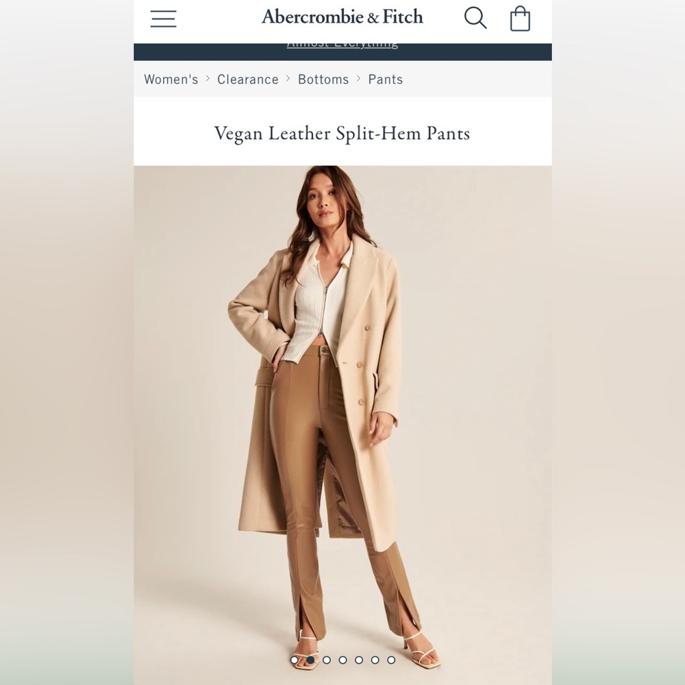NWT | Abercrombie & Fitch Skinny Ultra High Rise leather pants  SIZE 28